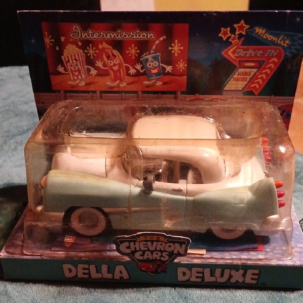 Chevron Cars Della Deluxe Toy Car - Blue and White